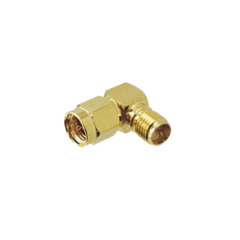 SYSCOM Adaptador en Ángulo Recto, de Conector SMA Macho a SMA Hembra Inverso, Oro/ Oro/ Teflón. MOD: ACX2219-ND
