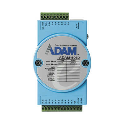 OPTEX MODULO CON 6 ENTRADAS Y 6 SALIDAS PARA INTEGRAR CON FIBER COMMAND VIA ETHERNET MOD: ADAM-6060