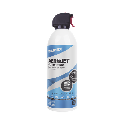 SILIMEX Removedor de polvo y residuos (aire comprimido) para limpieza de equipos electrónicos, 440 ml MOD: AEROJET-440