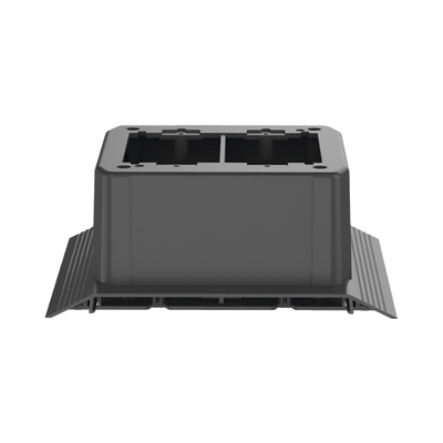 PANDUIT Caja de Conexión Doble, Para Uso con Canaleta de Piso AFR4BCBL6, Material PVC Rígido, Color Negro MOD: AFR4JB2SBL