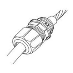 ANCLO Conector glándula con contratuerca plástico de 13 mm. MOD: ANC-CGN-12