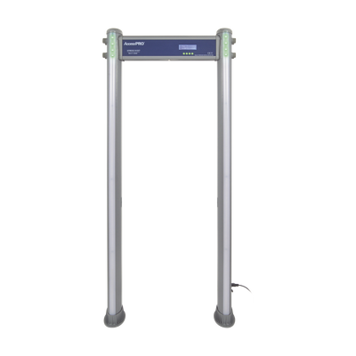 ACCESSPRO (100% EXTERIOR) Detector de Metales de 18 zonas/ Uso en Exterior/Programación con Control Remoto / Contador de Personas MOD: APME-SC18-EXT