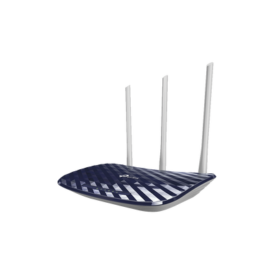 TP-LINK Router Inalámbrico doble banda AC, 2.4 GHz y 5 GHz Hasta 733 Mbps, 3 antenas externas omnidireccional, 4 Puertos LAN 10/100 Mbps, 1 Puerto WAN 10/100 Mbps MOD: ARCHERC20