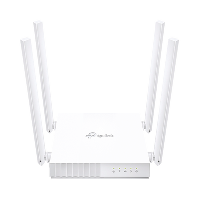 TP-LINK Router Inalámbrico doble banda AC, 2.4 GHz y 5 GHz Hasta 733 Mbps, 4 antenas externas omnidireccional, 4 Puertos LAN 10/100 Mbps, 1 Puerto WAN 10/100 Mbps MOD: ARCHERC24