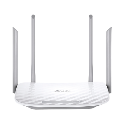 TP-LINK Router Inalámbrico doble banda AC, 2.4 GHz y 5 GHz Hasta 1200 Mbps, 4 antenas externas omnidireccional, 4 Puertos LAN 10/1000 Mbps, 1 Puerto WAN 10/1000 Mbps MOD: ARCHERC5