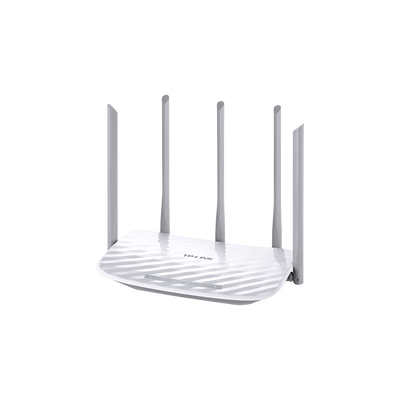TP-LINK Router Inalámbrico doble banda AC, 2.4 GHz y 5 GHz Hasta 1350 Mbps, 5 antenas externas omnidireccional, 4 Puertos LAN 10/100 Mbps, 1 Puerto WAN 10/100 Mbps MOD: ARCHERC60