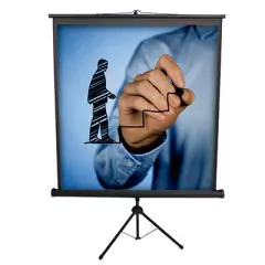 ART-TSB094094 ARTLIGHT Pantalla Portátil Tripie 1:1 94" x 94" - Portátil y Fácil de Usar - Ideal para Presentaciones y Eventos