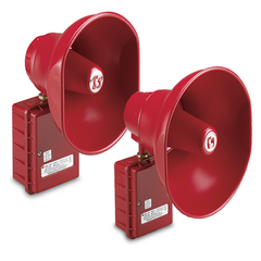 FEDERAL SIGNAL INDUSTRIAL Altavoz amplificado, 15W, Supervisado UL Fuego, 24Vcc, Rojo MOD: ASHP024