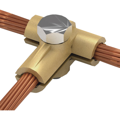 APLICACIONES TECNOLOGICAS Conector tipo T de latón para diametro 50-70 mm2 cable MOD: AT012F