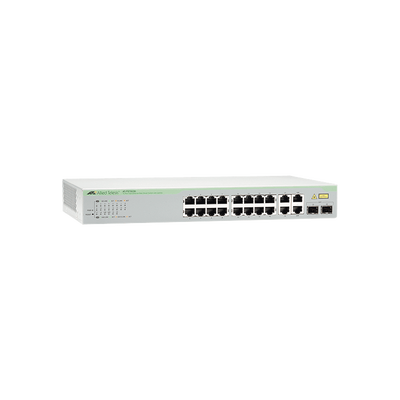 ALLIED TELESIS Switch WebSmart de 16 puertos 10/100 Mbps + 2 puertos 10/100/1000 Mbps + 2 SFP Gigabit Combo MOD: AT-FS750/20-10
