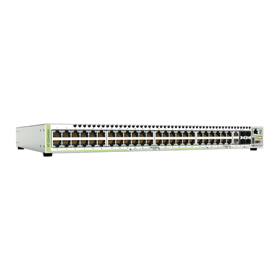 ALLIED TELESIS Switch Stackeable Capa 3, 48 puertos 10/100/1000Mbps + 2 puertos SFP Combo + 2 puertos SFP+ 10G Stacking MOD: AT-GS948-MX-10