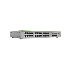 ALLIED TELESIS Switch Administrable CentreCOM GS970M, Capa 3 de 24 Puertos 10/100/1000 Mbps + 4 SFP Gigabit MOD: AT-GS970M/28-10
