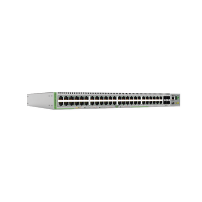 ALLIED TELESIS Switch L3 Stackable, 40x 10/100/1000-T PoE+ , 8x 100M/1G/2.5G/5G-T PoE+, 4x SFP+ Ports MOD: AT-GS980MX/52PSM-10