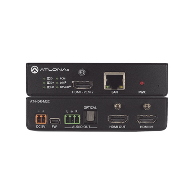 ATLONA DOLBY/DTS TO 2CH DOWN-CONVERTER W/4K AND HDR CAPABILITIES MOD: AT-HDR-M2C