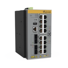 ALLIED TELESIS Switch Industrial Capa 3, 16x 10/100/1000T PoE+, 4x 100/1000X SFP (TAA compliant) MOD: AT-IE340-20GP-980