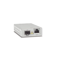 ALLIED TELESIS Convertidor de medios Gigabit Ethernet a fibra óptica con puerto SFP, con fuente de alimentación multi-región MOD: AT-MMC2000/SP-960