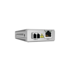 ALLIED TELESIS Convertidor de medios gigabit ethernet a fibra óptica, conector LC, multimodo (MMF), distancia de 220 hasta 500 m MOD: AT-MMC2000/LC-90