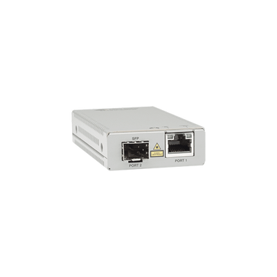 ALLIED TELESIS Convertidor de medios gigabit ethernet a fibra óptica con puerto SFP (la distancia y tipo de fibra óptica depende del transceptor) MOD: AT-MMC2000/SP-90