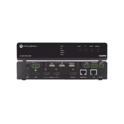 ATLONA FIVE-INPUT UNIVERSAL SWITCHER WITH WIRELESS PRESENTATION LINK EU MODEL MOD: AT-UHD-SW-510W-EU