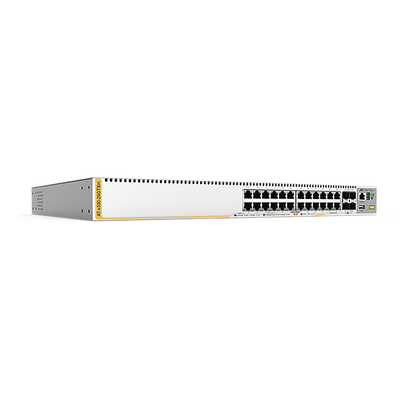 ALLIED TELESIS Switch Stackeable Capa 3, 20 puertos 10/100/1000 Mbps + 4 x 100M/1G/2.5/5G-T + 4 puertos SFP+ 10 G, fuente redundante MOD: AT-X530-28GTXM-10