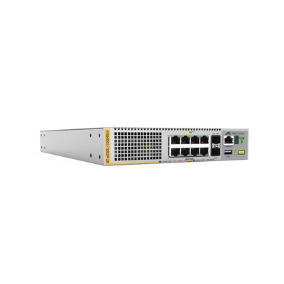 ALLIED TELESIS Switch Stack 8-port 100M/1/2.5/5G PoE++ con 2 SFP+ puertos con fuente sencilla interna MOD: AT-X530L-10GHXM-90