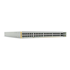 ALLIED TELESIS Switch PoE+ Stackeable Capa 3, 48 puertos 10/100/1000 Mbps + 4 puertos SFP+ 10 G y dos bahías hotswap PSU, Versión Federal MOD: AT-X930-52GPX-901