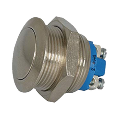 SYSCOM Botón Interruptor Momentáneo Antivandálico, SPST, Normalmente Abierto, 2 Amp. Niquel. MOD: AV191003C900