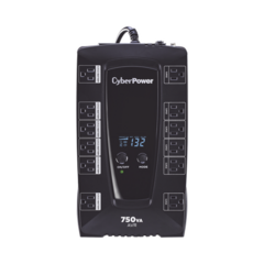 CYBERPOWER UPS de 750 VA/450 W, Topología Línea Interactiva, Entrada 120 Vca NEMA 5-15P, Tipo Gabinete Compacto, Con 12 Tomas NEMA 5-15R MOD: AVRG750LCD