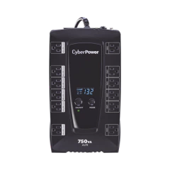 CYBERPOWER UPS de 750 VA/450 W, Topología Línea Interactiva, Entrada 120 Vca NEMA 5-15P, Tipo Gabinete Compacto, Con 12 Tomas NEMA 5-15R MOD: AVRG750LCD