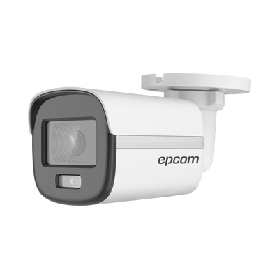 EPCOM PROFESSIONAL Bala TURBOHD 3K (5MP) / Lente 3.6 mm / Micrófono Integrado / Imagen a color 24/7 / Luz Blanca 40 mts / Exterior IP67 / dWDR / 4 Tecnologías MOD: B3K-TURBO-CX