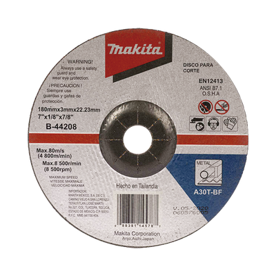 MAKITA Disco de corte para metal de 7" MOD: B-44208