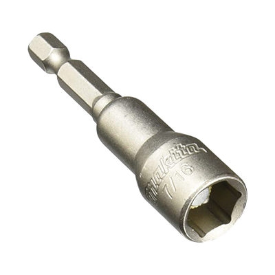 MAKITA Punta magnética (guia buscadora ) de 7/16", longitud de 2-9/16" zanco hexagonal. . MOD: B-45107