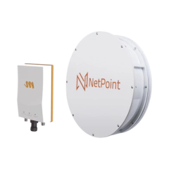 MIMOSA NETWORKS Kit de radio B5c con antena NPX2 de 34 dBi , Frecuencia (4.9-6.4 GHz), incluye jumper, inyector POE y montaje para torre o mástil, ideal para distancias de hasta 50km MOD: B5C-NPX2-KIT