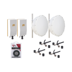MIMOSA NETWORKS Kit de 2 radios B5c con antena de 30 dBi , Frecuencia (4.9-6.5 GHz), incluye jumper y radomo, ideal para distancias de hasta 25km MOD: B5CTX30
