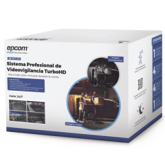 EPCOM Kit TurboHD 1080p Lite / DVR 4 Canales / 4 Cámaras Bala 2 Megapixel ColorVu / Fuente de Poder / Accesorios de instalación MOD: B8-KIT-CV