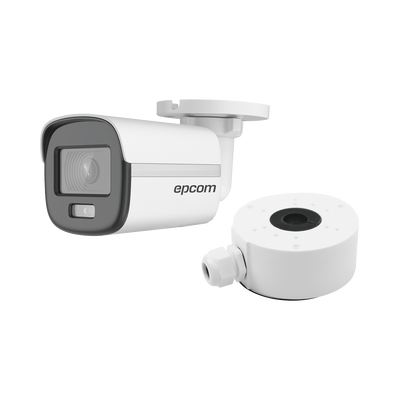 EPCOM PROFESSIONAL KIT DE CÁMARA + MONTAJE Bala TURBOHD 2 Megapíxel (1080p) / Imagen a color 24/7 / Lente 2.8 mm / METAL / Luz Blanca 20 mts / Exterior IP67 / TVI-AHD-CVI-CVBS / dWDR MOD: B8TURBOC/XPS