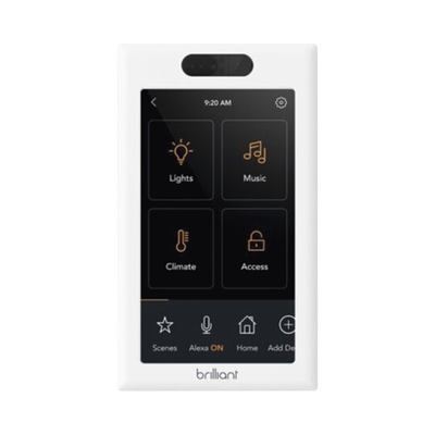 BRILLIANT Control de iluminación touch desde su pantalla en pared MOD: BHA120USWH1C