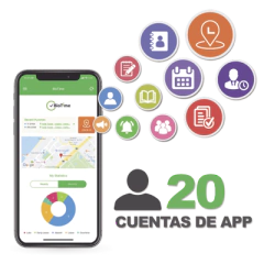 ZKTECO Licencia para realizar checadas de asistencia desde Smartphone (APP) con envío de fotografía y ubicación por GPS / Compatible con BIOTIMEPRO / Licencia para 20 usuarios MOD: BIOTIMEAPP20