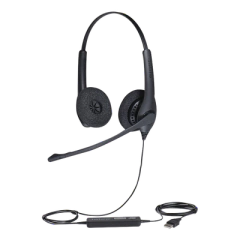 JABRA Jabra Biz 1500 Duo, auricular profesional con cancelación de ruido, ideal para contact center con conexión USB (1559-0159) MOD: BIZ-1500-DUO-USB