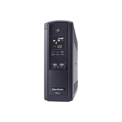 CYBERPOWER UPS de 1350 VA/810 W, Topología Línea Interactiva, Entrada 120 Vca NEMA 5-15P, Tipo Torre, Con 12 Tomas NEMA 5-15R, 5 años de garantía MOD: BRG1350AVRLCD5Y