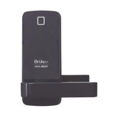 BRUKEN ASSA ABLOY Cerrojo Electrónico con Manija y Lector de Huella/ Tarjeta para Puerta de Vidrio MOD: BRK3551