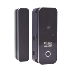 BRUKEN ASSA ABLOY Cerrojo Electrónico con Lector de Huella / Tarjeta para Puerta de Vidrio MOD: BRK3553