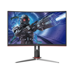 AOC Monitor Curvo 27" GAMING W-LED VA, Resolución 1920 x 1080p 165Hz, con Entradas de Video VGA / HDMI / DISPLAYPORT . Bisel Ultra Delgado. Soporta VESA MOD: C27G2