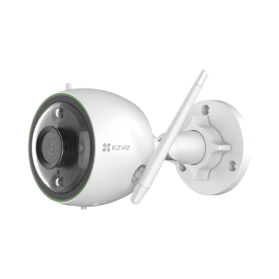 EZVIZ Bala IP 2 Megapíxel / Wi-Fi / Vision Nocturna en Color / Micrófono integrado / Detección de Personas / Detección de movimiento / Notificación Push / Ranura Para Memoria / Uso en Exterior MOD: C3N