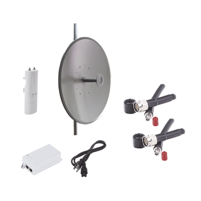 MIMOSA NETWORKS Kit de radio C5C con antena HDDA5W-32-DP2 de 32 dBi , Frecuencia (4.9-5.9 GHz), incluye jumper, PoE y cable de alimentación, ideal para distancias de hasta 45 km MOD: C5C-HHD32-KIT2