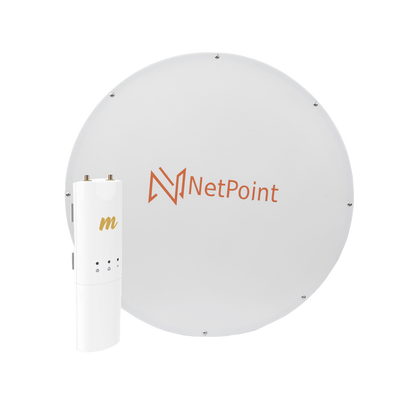 MIMOSA NETWORKS Kit de radio C5C con antena NPX1 de 30 dBi , Frecuencia (4.9-6.2 GHz), incluye jumper, PoE y cable de alimentación, ideal para distancias de hasta 30km MOD: C5CNPX1KIT