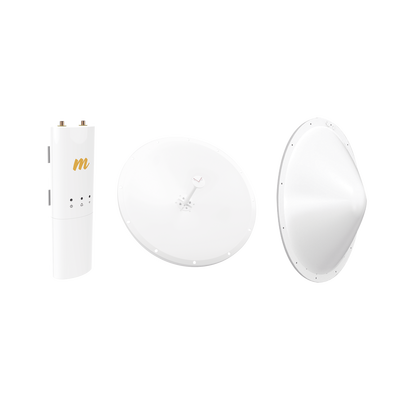 MIMOSA NETWORKS Kit de radio C5C con Antena de 28dBi, Frecuencia (4.9-6.5 GHz), para hasta 20 km, Radomo, PoE y Jumpers Incluidos MOD: C5C-TXP-KIT