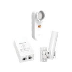MIMOSA NETWORKS Kit de radio C5X, rango de frecuencia extendida (4.9 a 6.4 GHz), incluye inyector POE, cable de alimentación y montaje universal para tubo o poste MOD: C5X-PACK