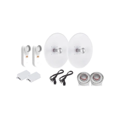 RF ELEMENTS Enlace completo de 2 radios C5X con antenas UD-TP-27 (27 dBi), rango de frecuencia extendida (5.1 a 6.4 GHz), incluye inyector POE y cable de alimentación y adaptador para la antena MOD: C5XTP27