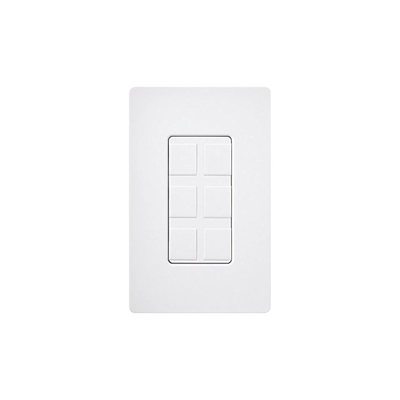 LUTRON ELECTRONICS Caja de pared para contactos varios, 6 mini espacios. MOD: CA-6PF-WH